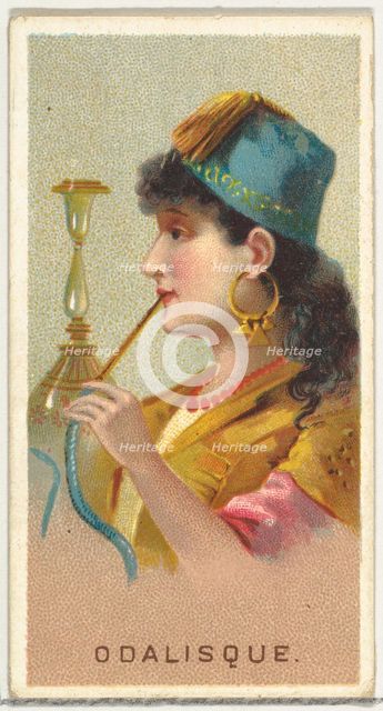 Odalisque, from World's Smokers series (N33) for Allen & Ginter Cigarettes, 1888. Creator: Allen & Ginter.