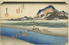 Odawara: The Sakawa River (Odawara, Sakawagawa), from the series "Fifty-three Statio..., c. 1833/34. Creator: Ando Hiroshige