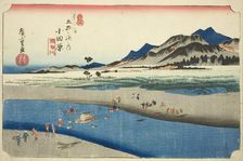 Odawara: The Sakawa River (Odawara, Sakawagawa), from the series "Fifty-three Statio..., c. 1833/34. Creator: Ando Hiroshige