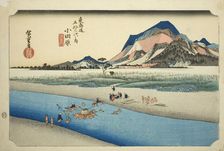 Odawara: The Sakawa River (Odawara, Sakawagawa), from the series "Fifty-three Statio..., c. 1833/34. Creator: Ando Hiroshige