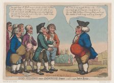 Odd Fellows from Downing Street Complaining to John Bull, June 4, 1808., June 4, 1808. Creator: Thomas Rowlandson