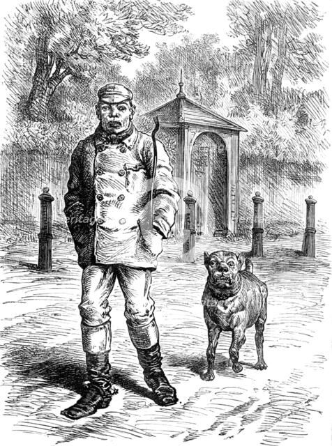 Odd Sketches at the Zoological Gardens: "Like Master Like Man", 1881. Creator: Unknown.