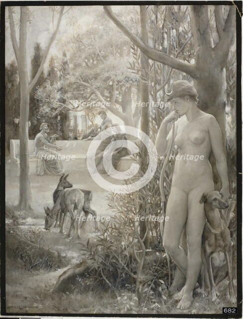 Ode: "Bards of passion and of mirth", 1887. Creator: Will H. Low.