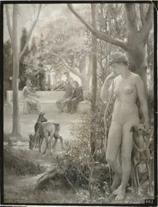 Ode: "Bards of passion and of mirth", 1887. Creator: Will H. Low