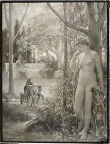 Ode: "Bards of passion and of mirth", 1887. Creator: Will H. Low