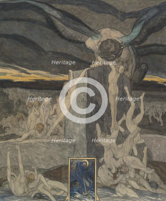 Ode to Dante, 1920. Creator: Bayros, Franz von (1866-1924).