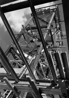 Odeon Cinema under construction, Leicester Square, Westminster, London, 1937. Artist: John Maltby