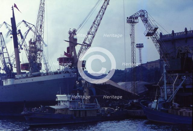 Odessa Harbour, Ukraine, 20th century. Artist: CM Dixon.