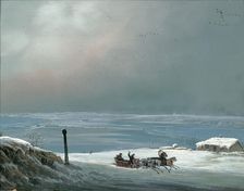 Odessa surroundings in winter, 1841. Creator: Bossoli, Carlo (1815-1884)