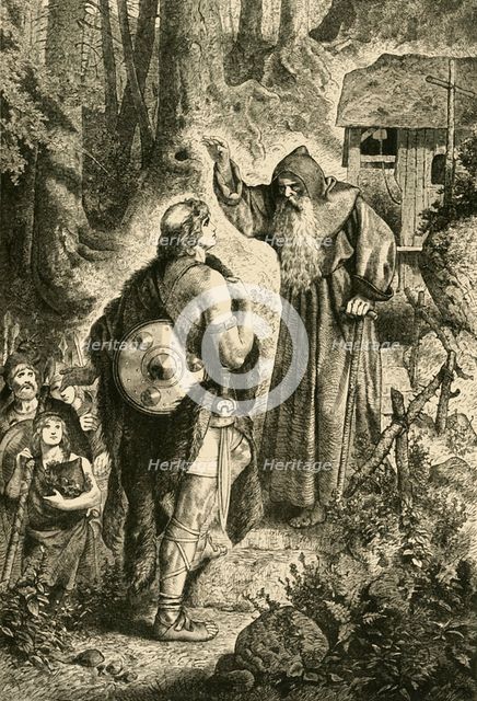 'Odoacer and the Monk Serverinus', (c5th century), 1890.   Creator: Unknown.