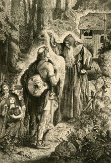 Odoacer and the Monk Serverinus (c5th century), 1890. Creator: Unknown