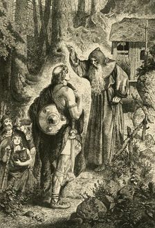 Odoacer and the Monk Serverinus (c5th century), 1890. Creator: Unknown