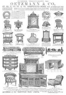 Oetzmann & Co, Furniture, 1883. Creator: Unknown