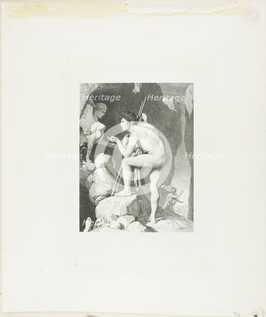 Oedipus and the Sphinx, 1867. Creator: Claude Ferdinand Gaillard.