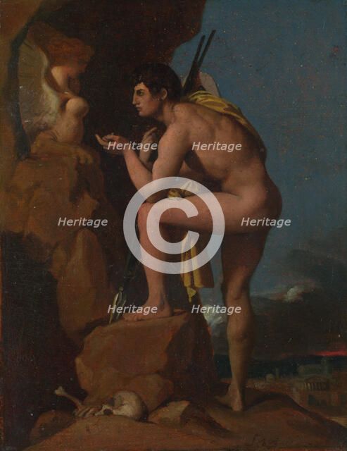 Oedipus and the Sphinx, c. 1826. Artist: Ingres, Jean Auguste Dominique (1780-1867)