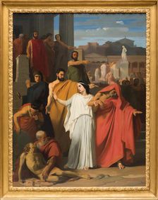 Oedipus Going into Exile from Thebes, 1843. Creator: Henri Augustin Gambard