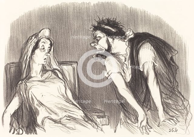 Oedipe, 1851. Creator: Honore Daumier.