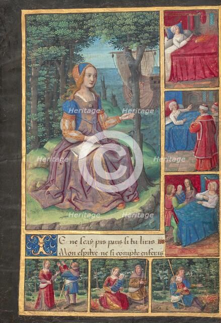 Oenone Awaits Her Unfaithful Husband Paris; Ovid, Excerpts from Heroides, about 1493. Creator: Master of the Chronique Scandaleuse.