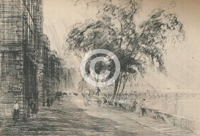 'Of all the streets of Paris the Seine is the most interesting', c1927, (1927). Artist: Henry Franks Waring.