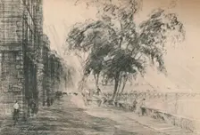 Of all the streets of Paris the Seine is the most interesting c1927, (1927). Artist: Henry Franks Waring