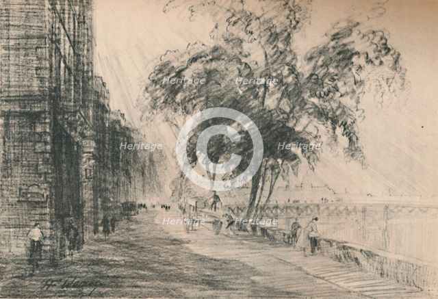 'Of all the streets of Paris the Seine is the most interesting', c1927, (1927). Artist: Henry Franks Waring.
