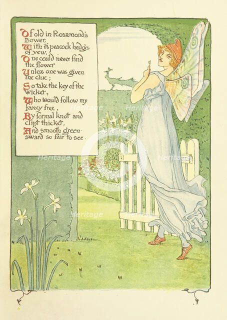 Of old in Rosamond's Bower...,1899. Creator: Walter Crane.