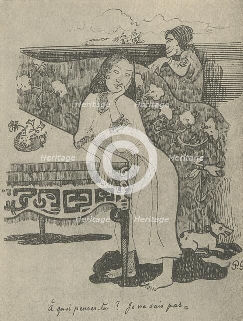 'Of What Are You Thinking? I Do Not Know', 1936. Artist: Paul Gauguin.