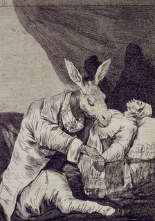 Of what ill will he die? (Capricho No 40). Artist: Goya, Francisco, de (1746-1828)