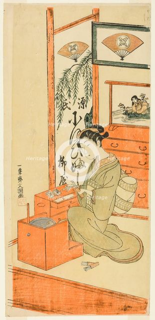 Ofuji of the Yanagi Shop, c. 1769. Creator: Ippitsusai Buncho.
