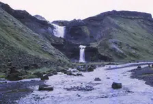 Ofaerofoss Waterfall in Eldgja (Fire Gorge), Central Iceland, 20th century. Artist: CM Dixon