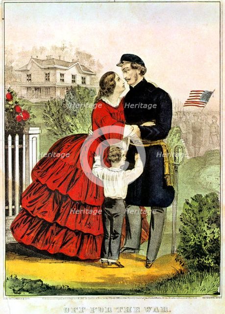 'Off for the War'. Artist: Currier and Ives