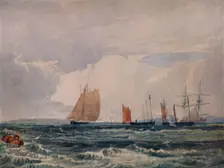 Off Plymouth c1827. Artist: Samuel Prout