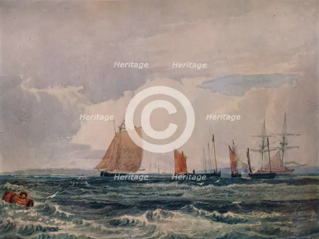 'Off Plymouth', c1827. Artist: Samuel Prout.