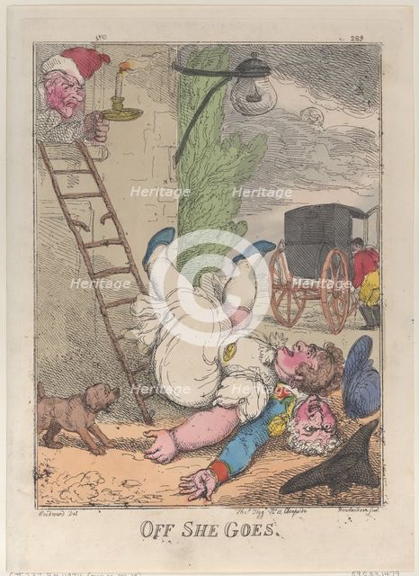 Off She Goes, 1812., 1812. Creator: Thomas Rowlandson.