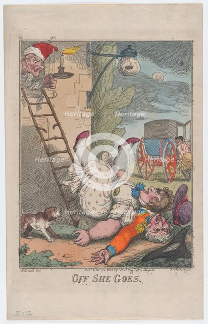 Off She Goes, December 24, 1808., December 24, 1808. Creator: Thomas Rowlandson.