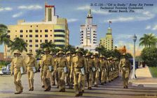 Off to Study, Army Air Forces Technical Training Command, Miami Beach, Florida USA, 1942