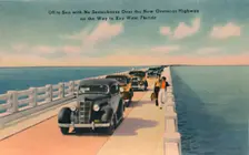 Off to Sea without Seasickness, New Overseas Highway to Key West, Florida c1940s