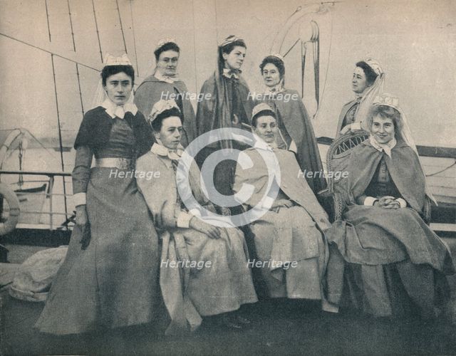 'Off to the War! Nurses on a Liner bound for Cape Town', c1900. Creator: Unknown.