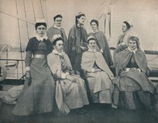 Off to the War! Nurses on a Liner bound for Cape Town c1900. Creator: Unknown