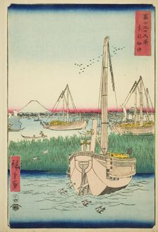 Off Tsukuda Island in the Eastern Capital (Toto Tsukuda oki), from the series "Thirty-six..., 1858. Creator: Ando Hiroshige