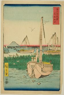 Off Tsukuda Island in the Eastern Capital (Toto Tsukuda oki), from the series "Thirty-six..., 1858. Creator: Ando Hiroshige
