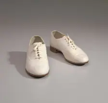 Off-white oxford shoes worn by Cab Calloway, mid 20th-late 20th century. Creator: Capezio