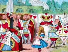 Off with her head! Alice and her Red Queen c1910. Artist: John Tenniel