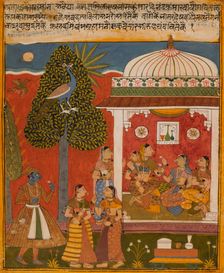 Offended Radha, Folio from a Rasikapriya (The Connoisseur's Delights), c1650. Creator: Unknown