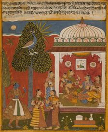 Offended Radha, Folio from a Rasikapriya (The Connoisseur's Delights), c1650. Creator: Unknown