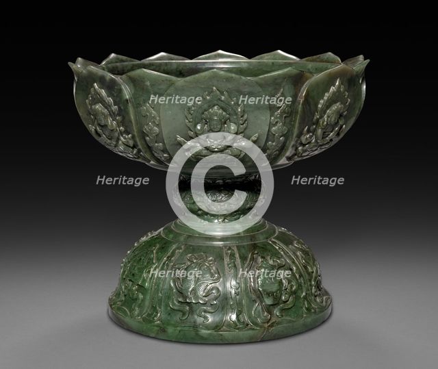 Offering Container in Form of Alms Bowl, 18th Century or later. Creator: Unknown.