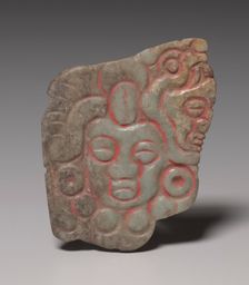 Offering Group: Plaque with Frontal and Profile Faces, 800-1200(?). Creator: Unknown
