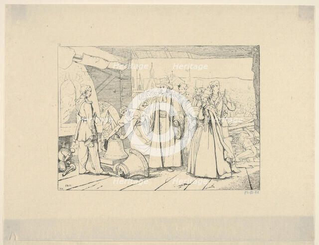 Offering of Bells to be Cast into Cannon (from Confederate War Etchings), 1861-63. Creator: Adalbert John Volck.