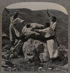Offering sacrifice of lamb on Altar, Moreh c1900