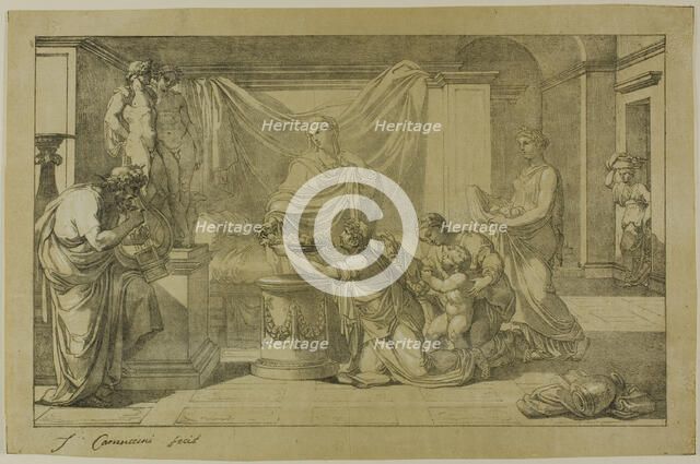 Offering to Lares, 1810. Creators: Vincenzo Camuccini, Alois Senefelder.